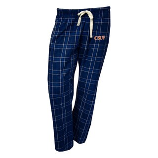 Navy Plaid Adult Flannel Pants